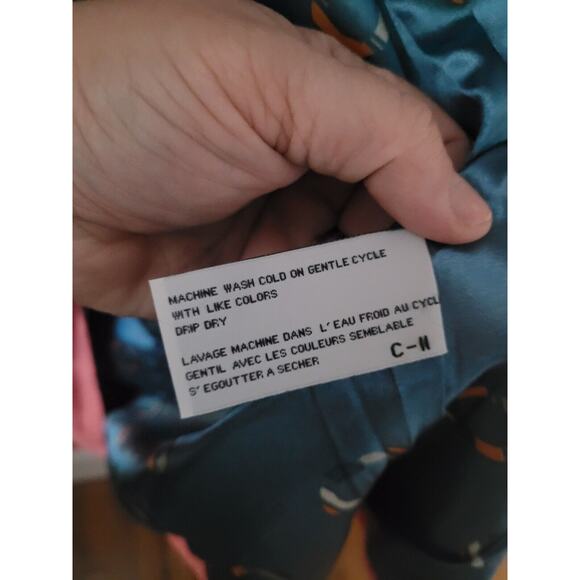 Tulle Anthropologie Small Pink Button Down Trench Coat Belted Rain Jacket - Picture 9 of 10